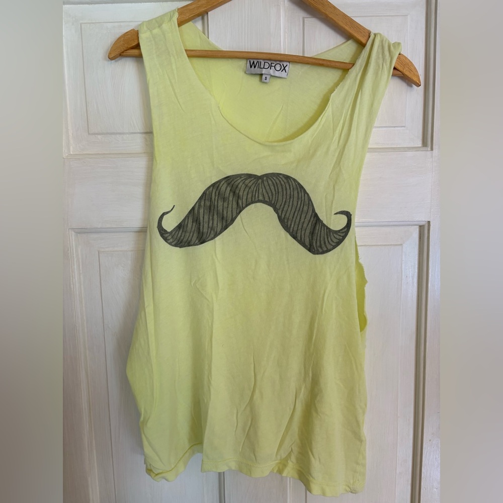 Wildfox Vintage Wash Muscle Tank Top Tee